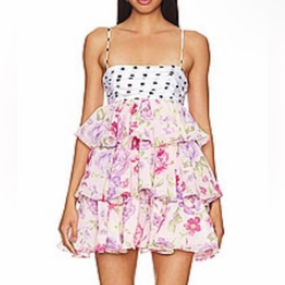 REVOLVE Dresses & Skirts - Floral Ruffle Mini Dress